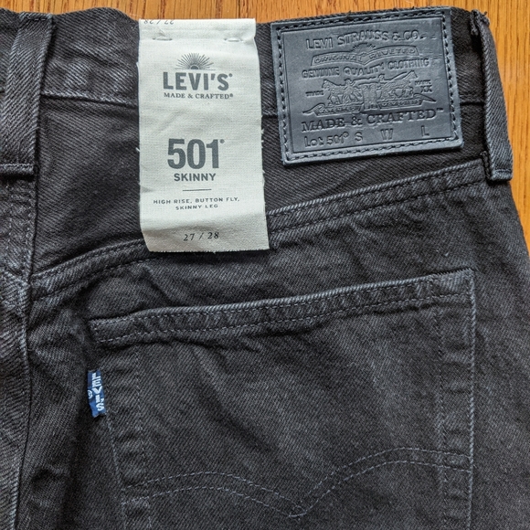 NWT Levi's Embroidered 501 Skinny Jeans - Picture 7 of 8